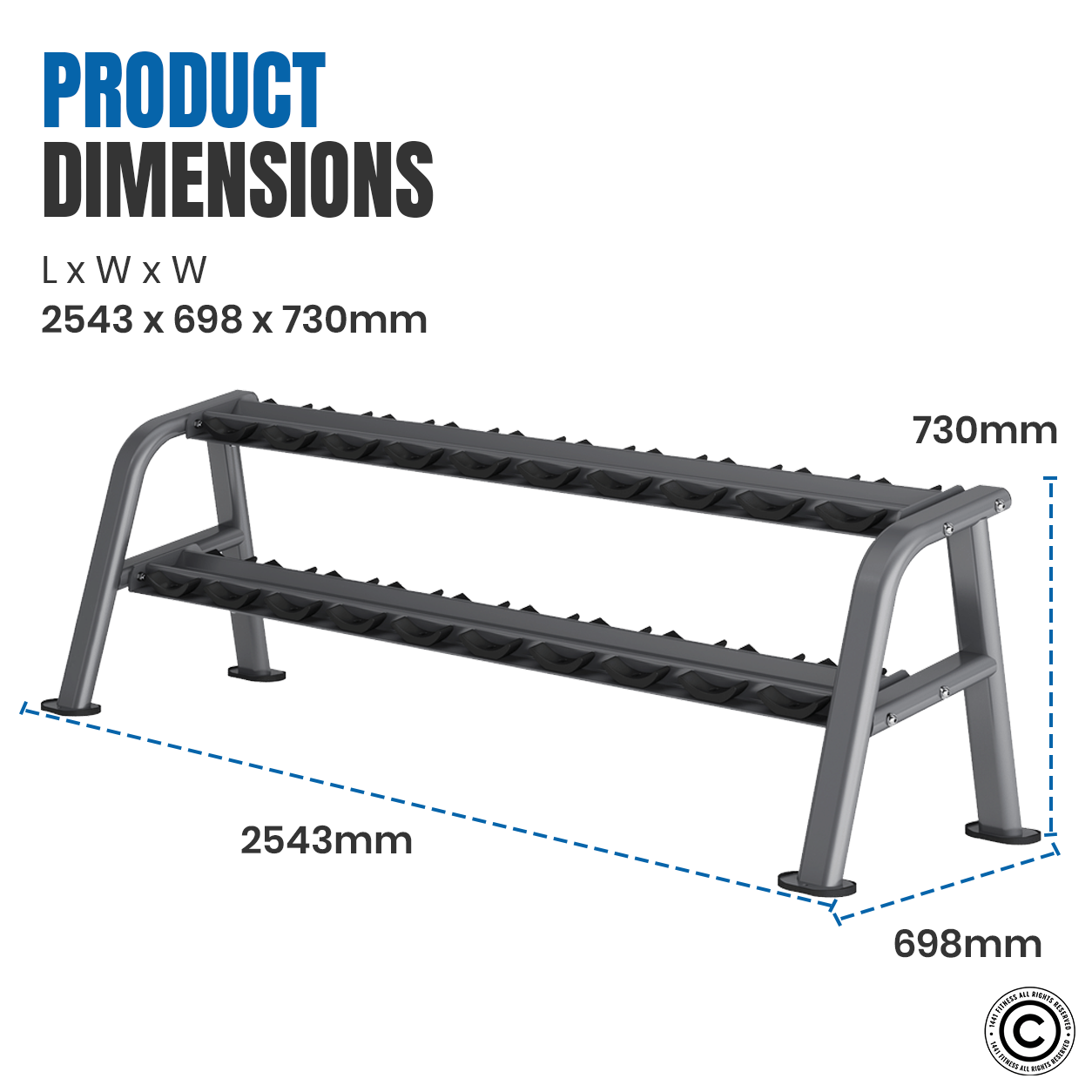 Insight Fitness Commercial Dumbbell Rack - DR032