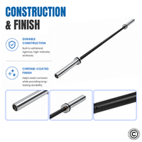Thumbnail for Weightlifting / Powerlifting Barbell Bar - Black