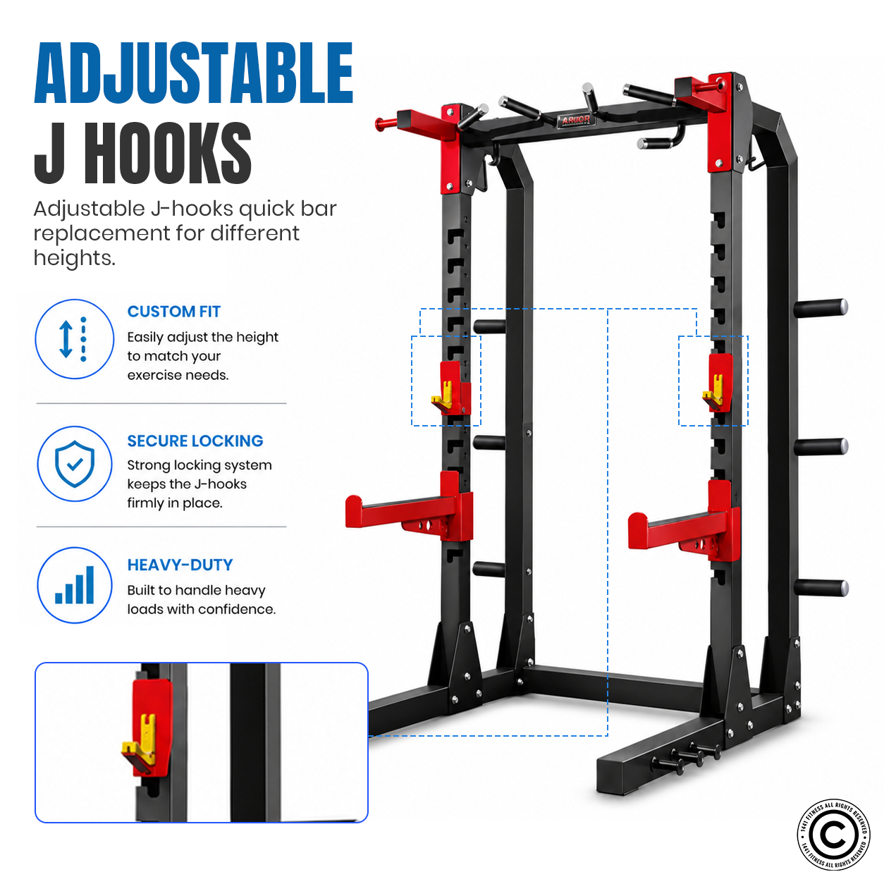 1441 Fitness Commercial Squat Rack - J611