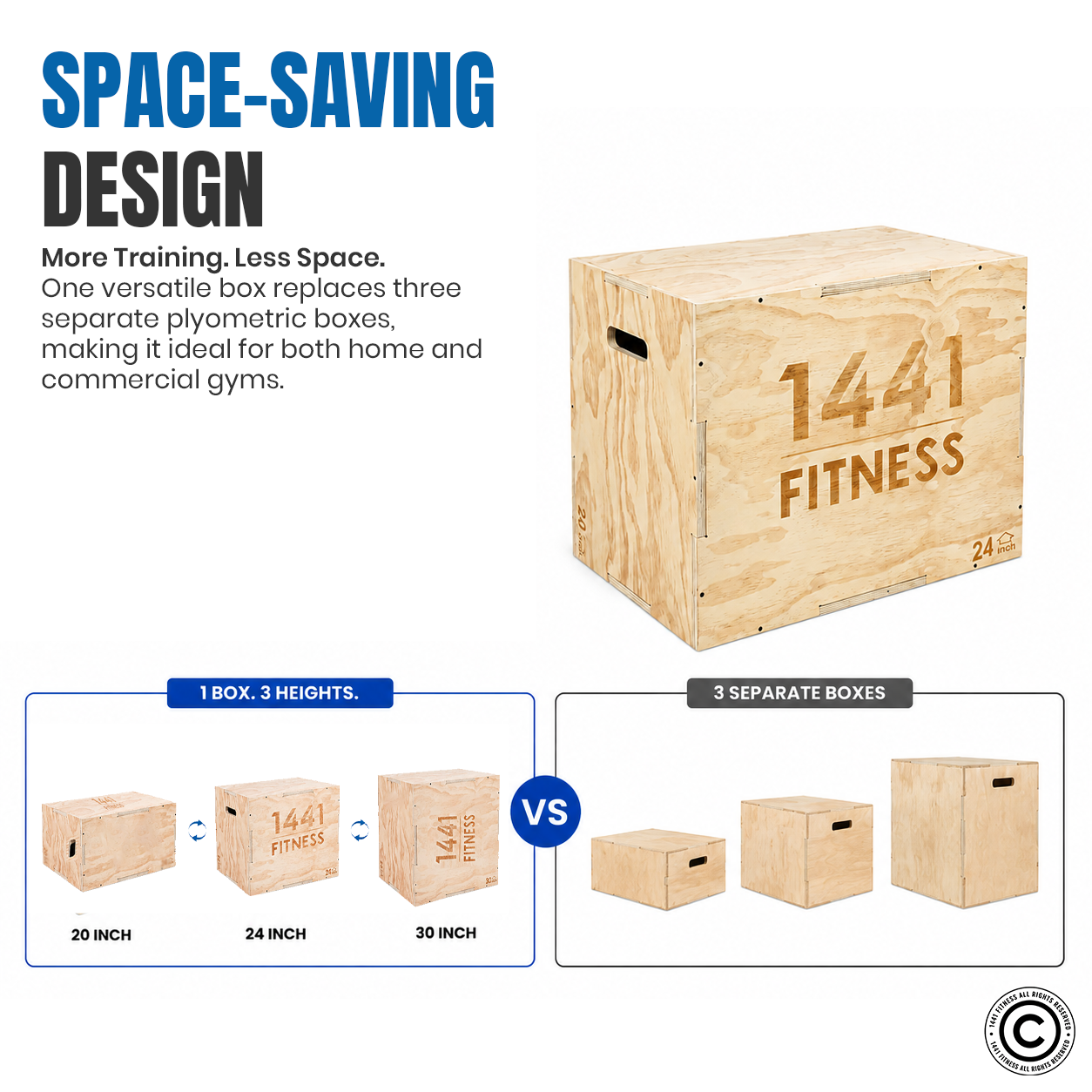 1441 Fitness Wooden Plyobox