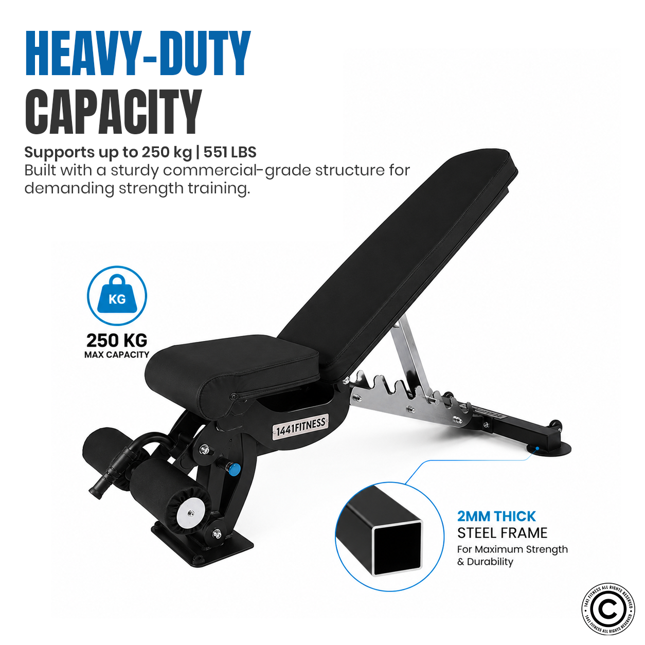 1441 Fitness Adjustable Bench FID - A8007