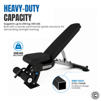 Thumbnail for 1441 Fitness Adjustable Bench FID - A8007