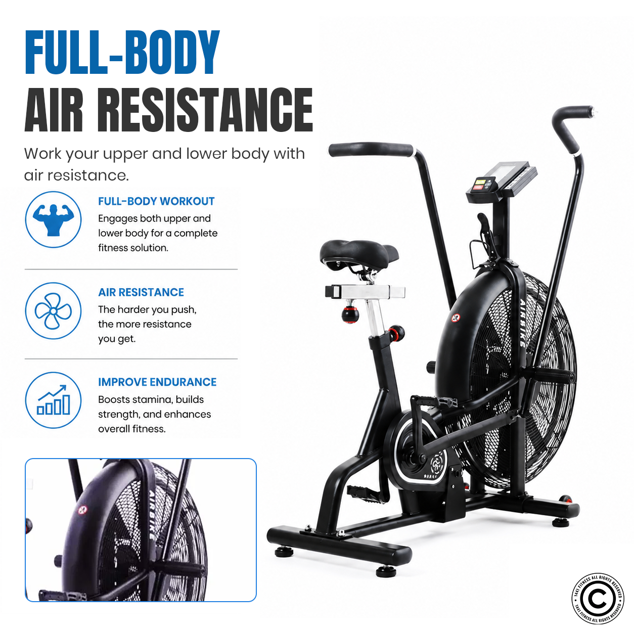 1441 Fitness Air Bike - 41FLA815