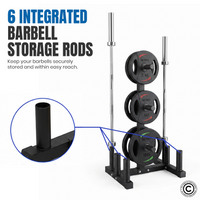 Thumbnail for 1441 Fitness Commercial Plate Rack with Six Bar Holder