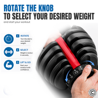 Thumbnail for 1441 Fitness Adjustable Dumbbell Set - 5 Kg - 40 Kg