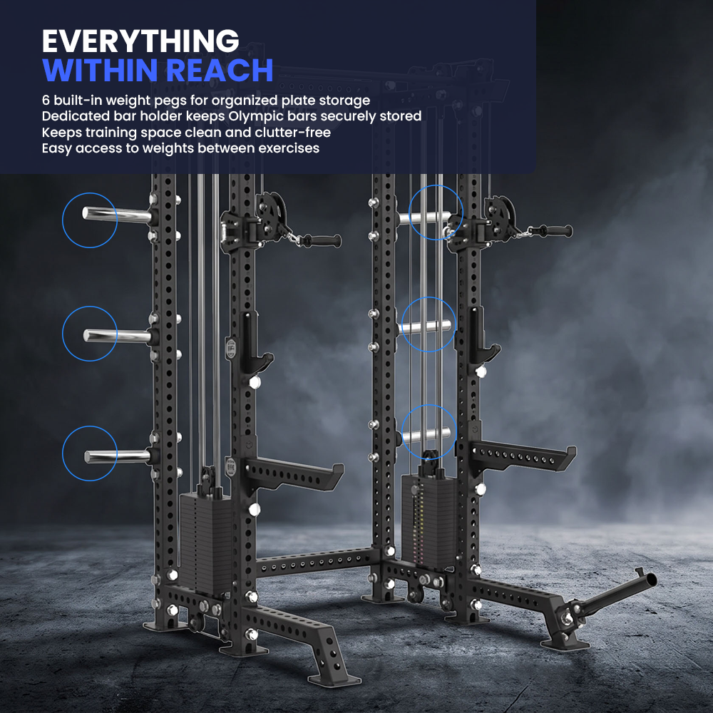 Insight Fitness Half Rack With Dual Pulley RR-HR-75-03
