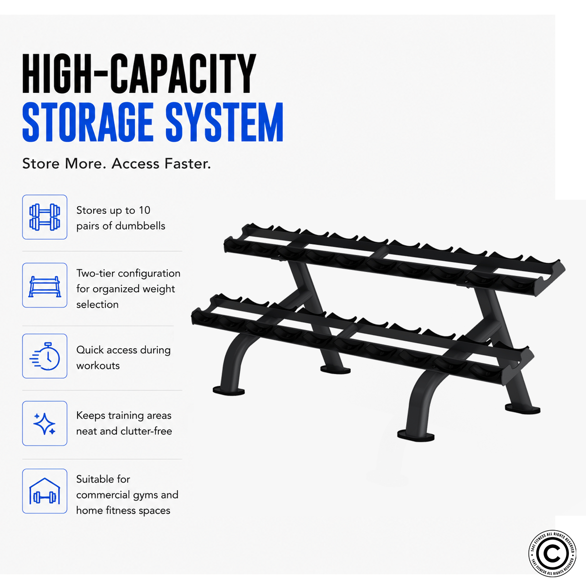 Insight Fitness 2 Tier Dumbbell Rack - DR012