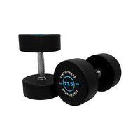 1441 Fitness | 2.5 KG - 50 KG Premium Rubber Round Dumbbells (Sold as Pair)