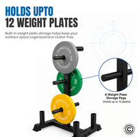 Thumbnail for 1441 Fitness Olympic Plate Tree with 4 Bar Holder1441 Fitness - شجرة الألواح الأولمبية مع حامل 4 قضبان