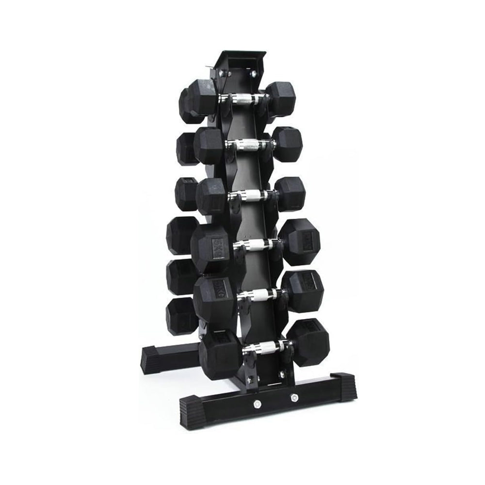 Hex Dumbbells Set 2.5 Kg to 15 Kg with Vertical Rack - Bundle Offer