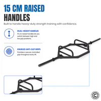 Thumbnail for 1441 Fitness Hex Trap Bar with Collars - Matt Black
