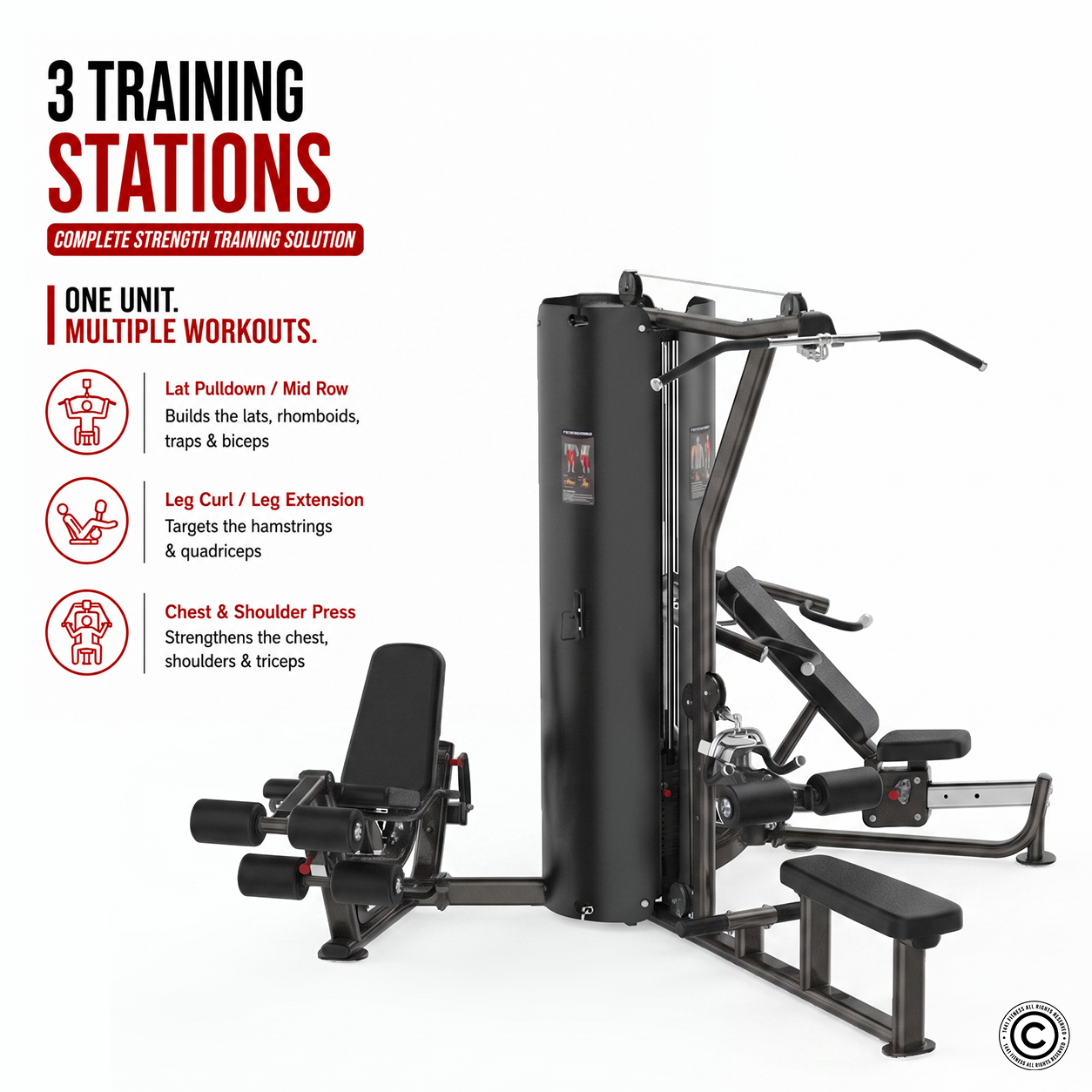 Insight Fitness 3 Station Multi Gym BS004