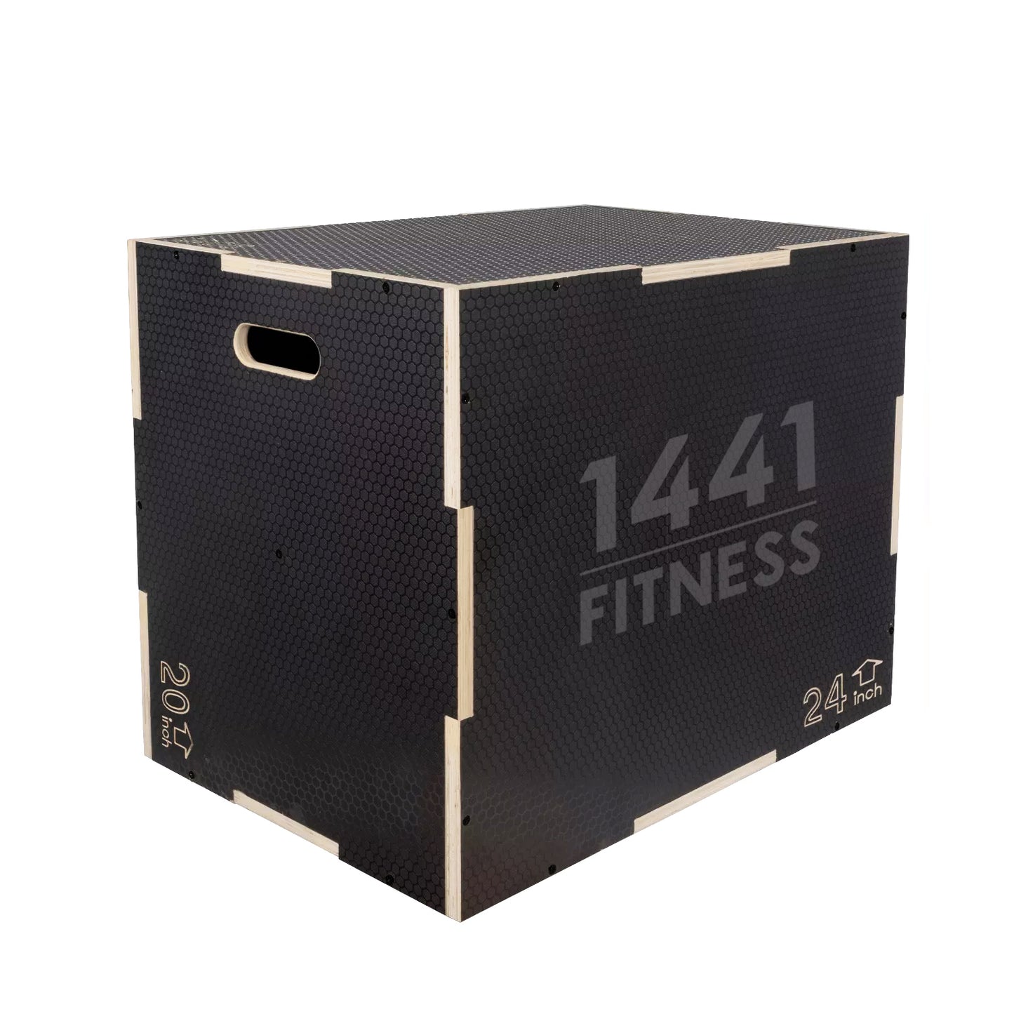 1441 Fitness Black Wooden Plyobox