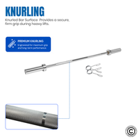 Thumbnail for 1441 Fitness 4 ft Olympic Bar with Collars - 7 kg