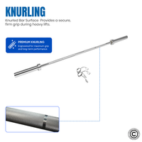 Thumbnail for 1441 Fitness 5 Ft Olympic Barbell with Collars - 10 Kg