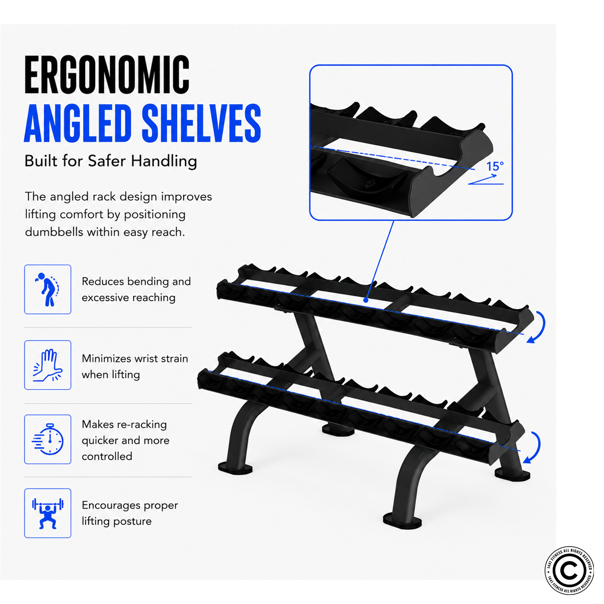 Insight Fitness 2 Tier Dumbbell Rack - DR012