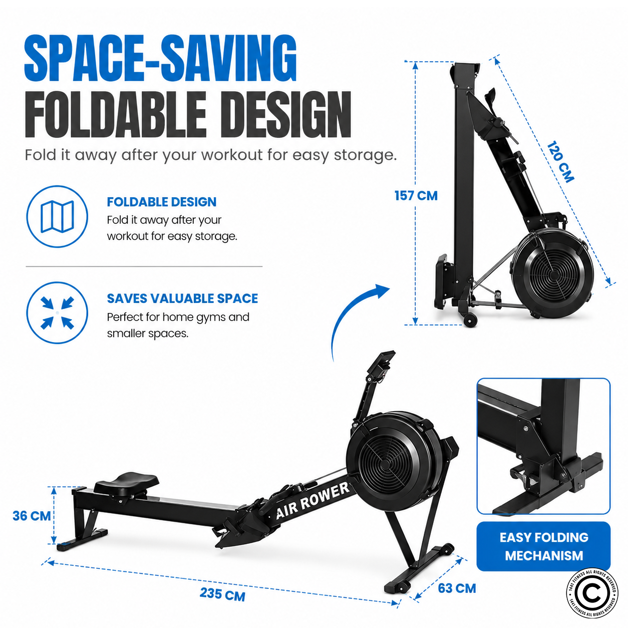 1441 Fitness Air Rowing Machine - 41FLR32