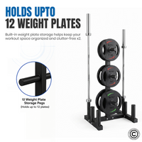 Thumbnail for 1441 Fitness Commercial Plate Rack with Six Bar Holder