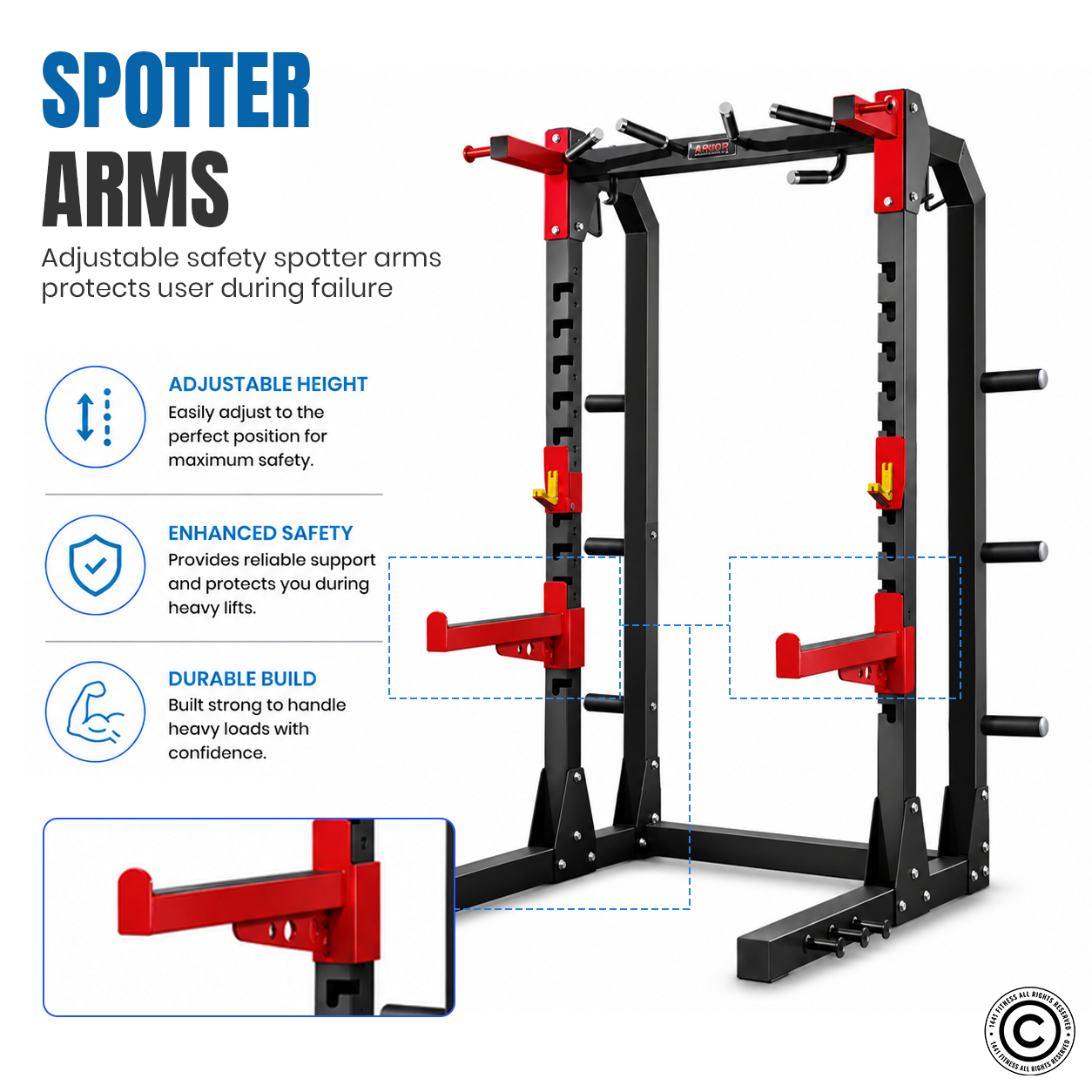 1441 Fitness Commercial Squat Rack - J611