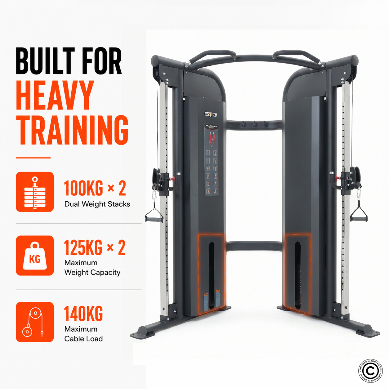 Insight Fitness SA Series Dual Adjustable Pulley - SA021
