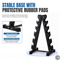Thumbnail for 1441 Fitness Vertical Dumbbell Rack - 6 Pairs