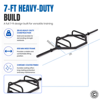 Thumbnail for 1441 Fitness Hex Trap Bar with Collars - Matt Black