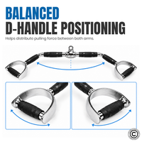 Thumbnail for 1441 Fitness D Handle Lat Pull Down Attachment - 90 CM