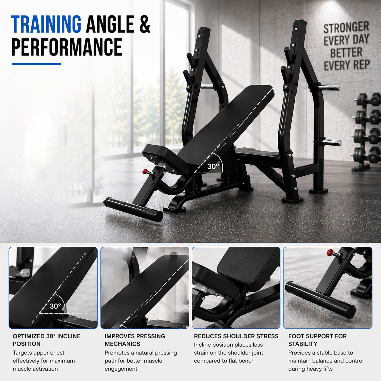 Insight Fitness Incline Olympic Bench - DR005