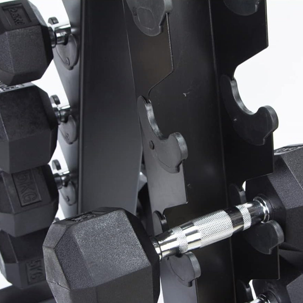 Hex Dumbbells Set 2.5 Kg to 15 Kg with Vertical Rack - Bundle Offer