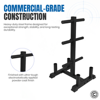 Thumbnail for 1441 Fitness Olympic Plate Tree with 4 Bar Holder1441 Fitness - شجرة الألواح الأولمبية مع حامل 4 قضبان