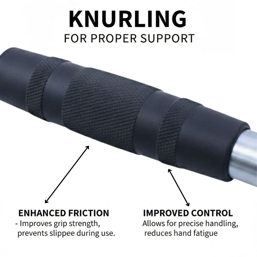 1441 Fitness Lat Attachment Double D Lat Pull Down with Rubber Grip - 90 cm