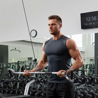 Thumbnail for 1441 Fitness Lat Attachment Double D Lat Pull Down with Rubber Grip - 90 cm