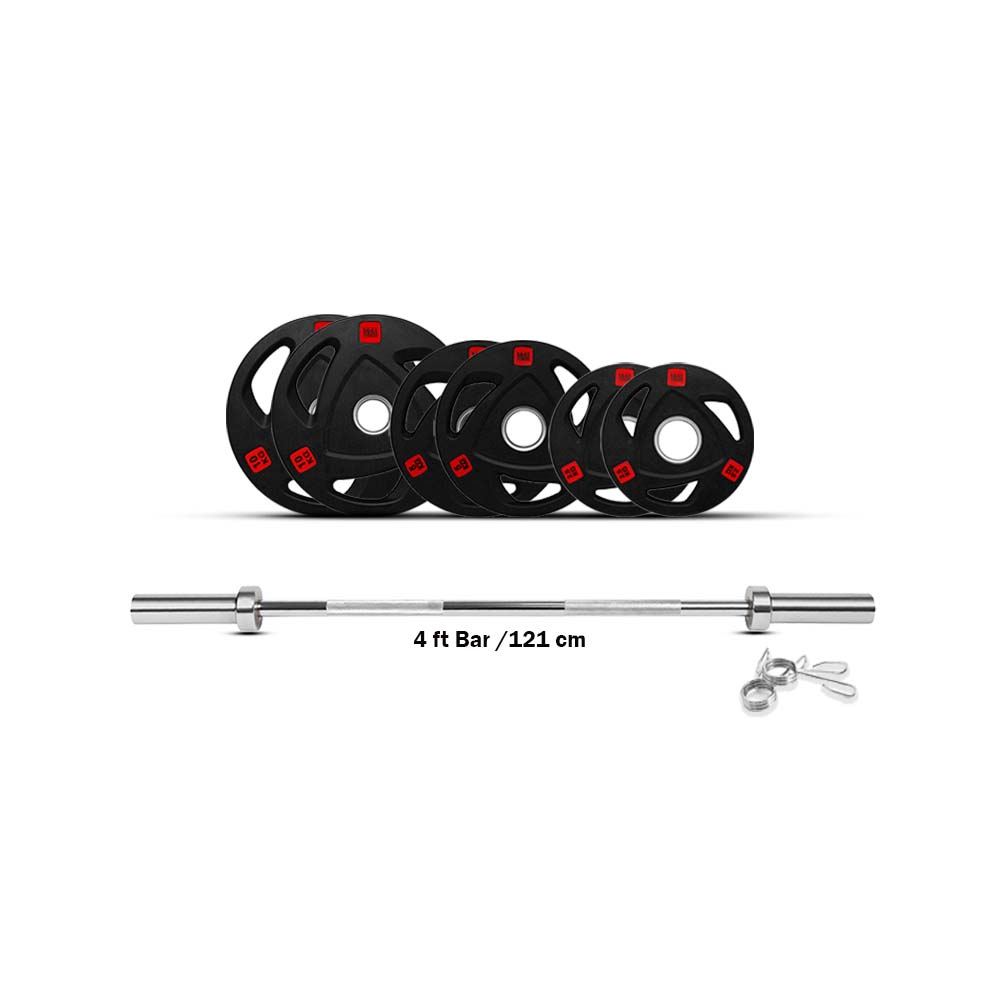 Olympic Size Bar-comes with 3 different weight bumper plates
