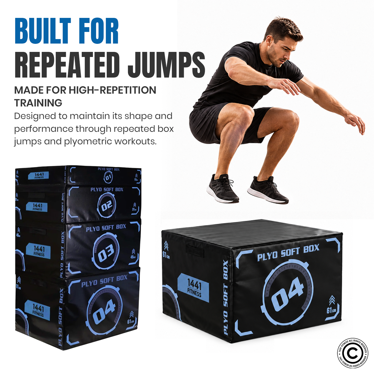 1441 Fitness 4 in 1 Adjustable Plyo Box