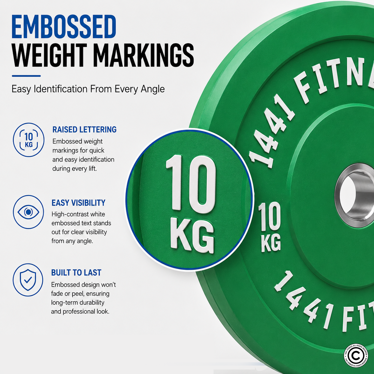 1441 Fitness Color Bumper Plate - 5 KG to 25 KG