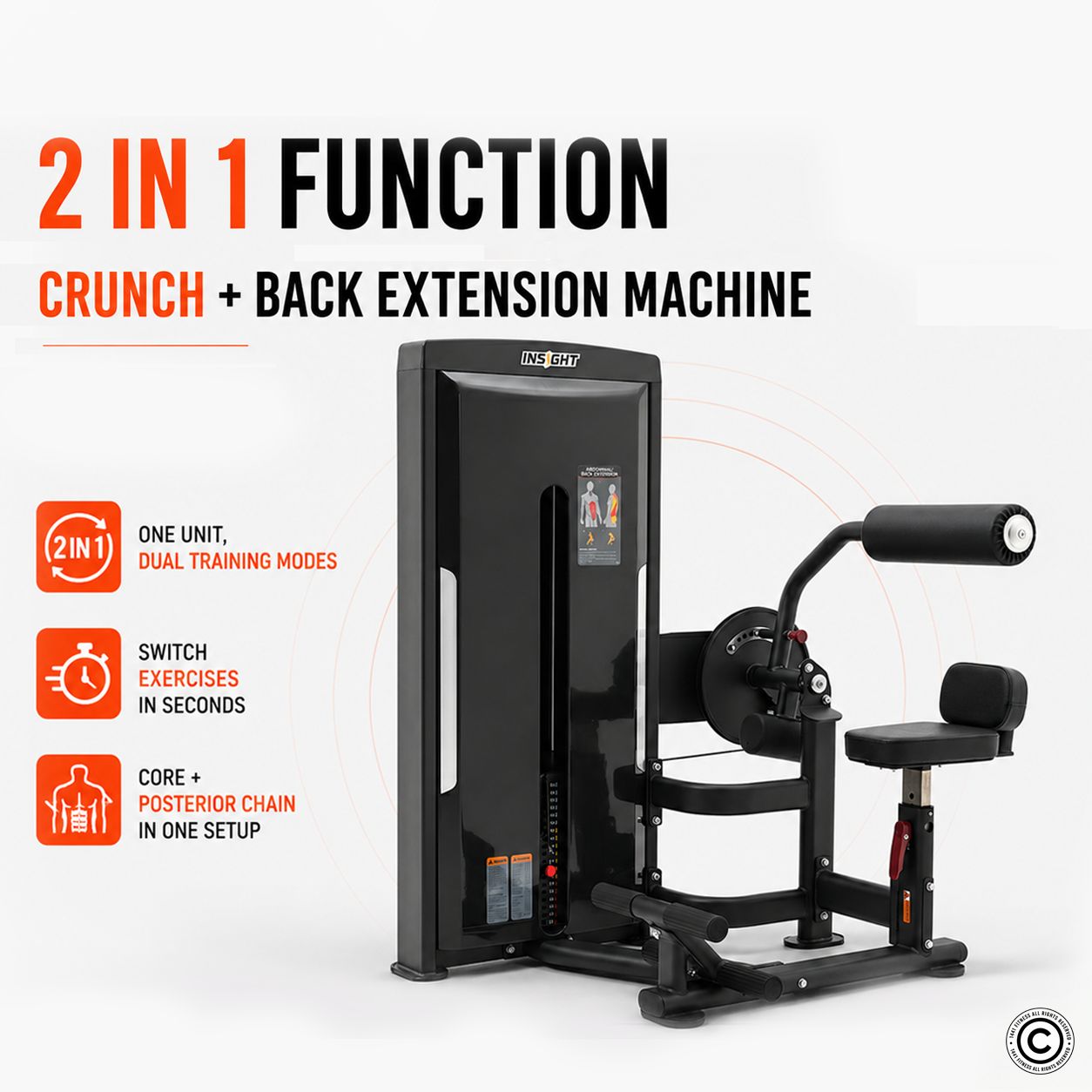 Insight Fitness SA Series Abdominal Back Extension - SA009D