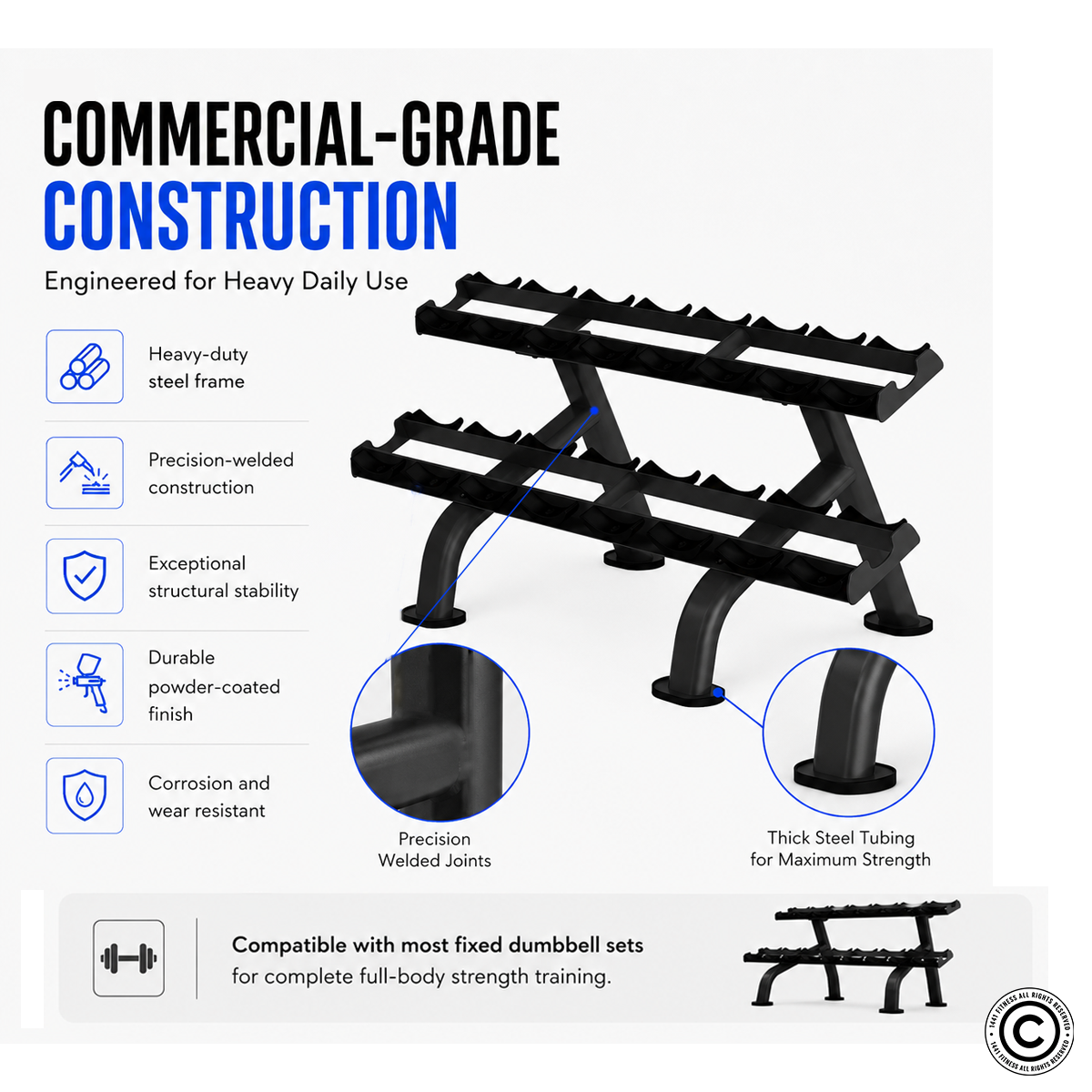 Insight Fitness 2 Tier Dumbbell Rack - DR012