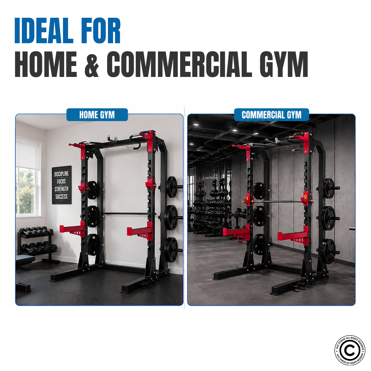 1441 Fitness Commercial Squat Rack - J611