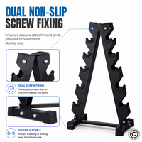 Thumbnail for 1441 Fitness Vertical Dumbbell Rack - 6 Pairs