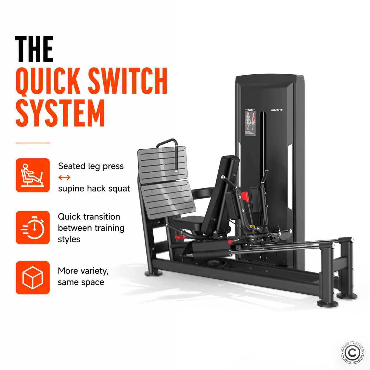 Insight Fitness Seated Leg Press / Hack Squat - SA040
