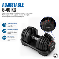 Thumbnail for 1441 Fitness Adjustable Dumbbell Set - 5 Kg - 40 Kg