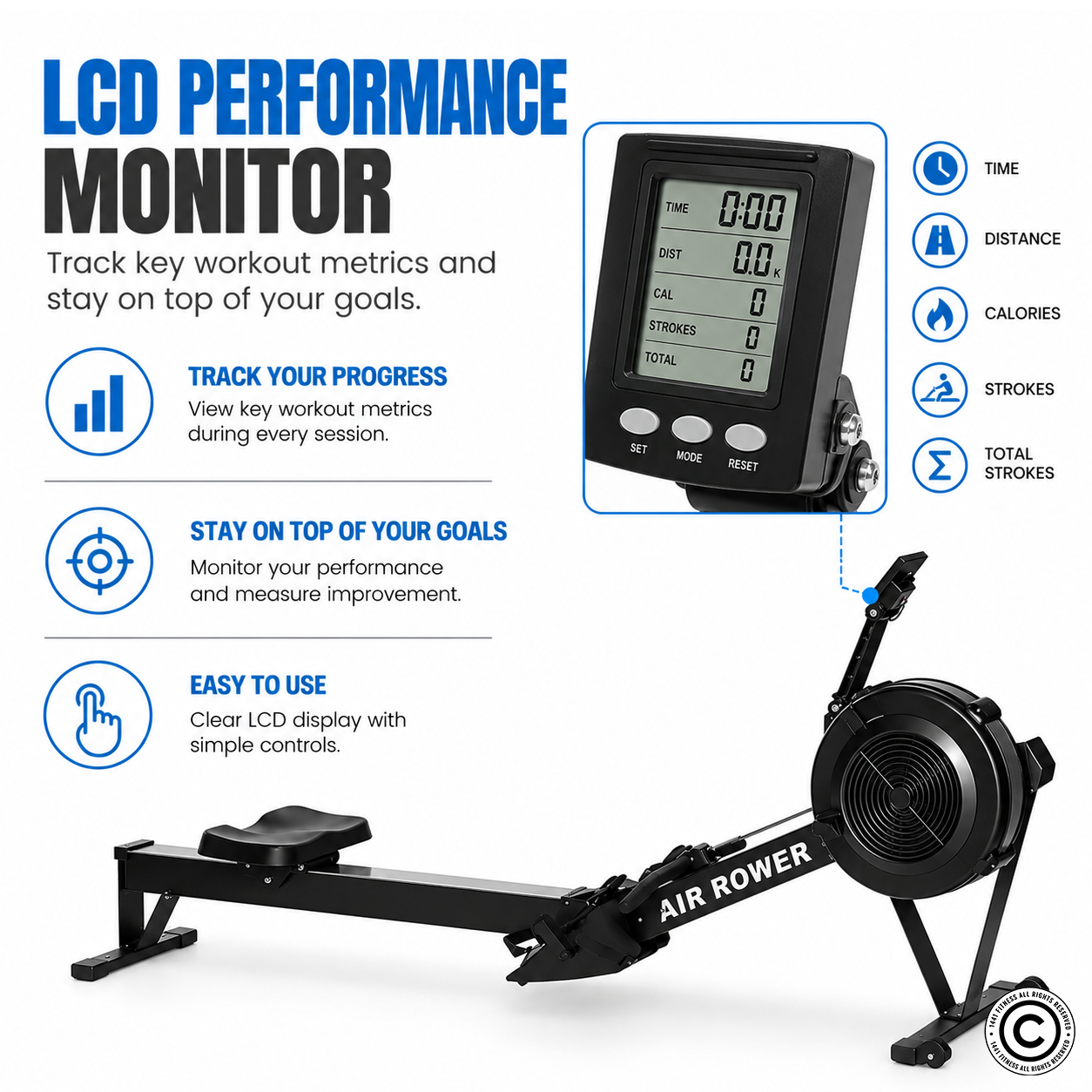 1441 Fitness Air Rowing Machine - 41FLR32