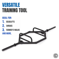 Thumbnail for 1441 Fitness Hex Trap Bar with Collars - Matt Black