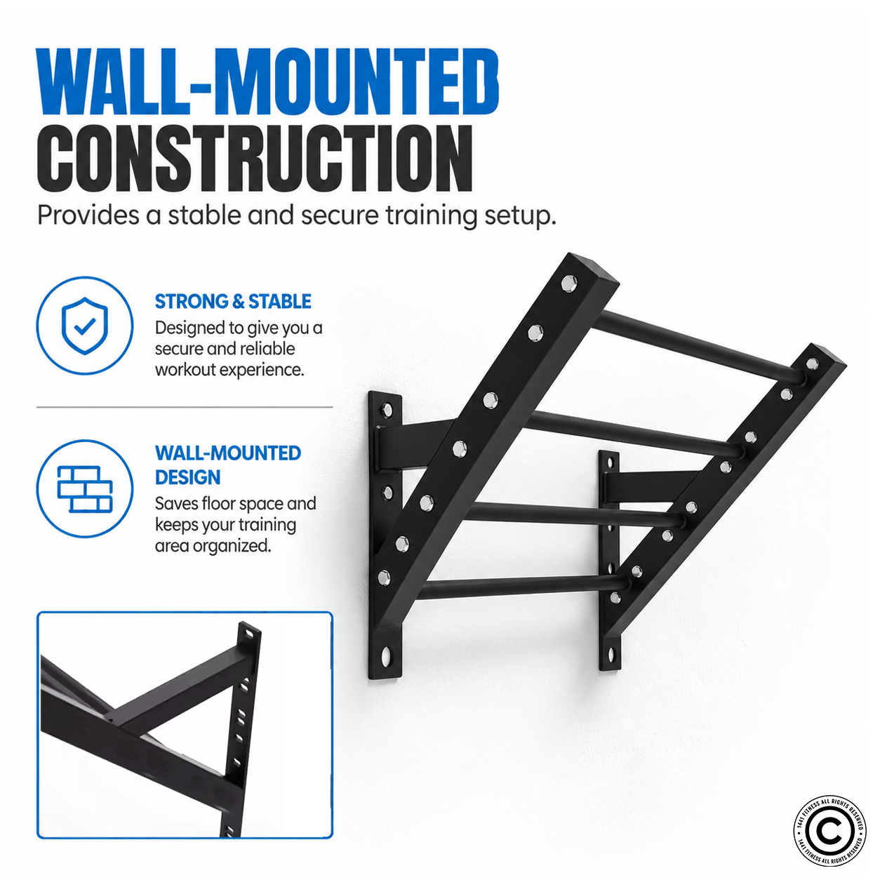 1441 Fitness Incline Multi Grip Pull Up Bar