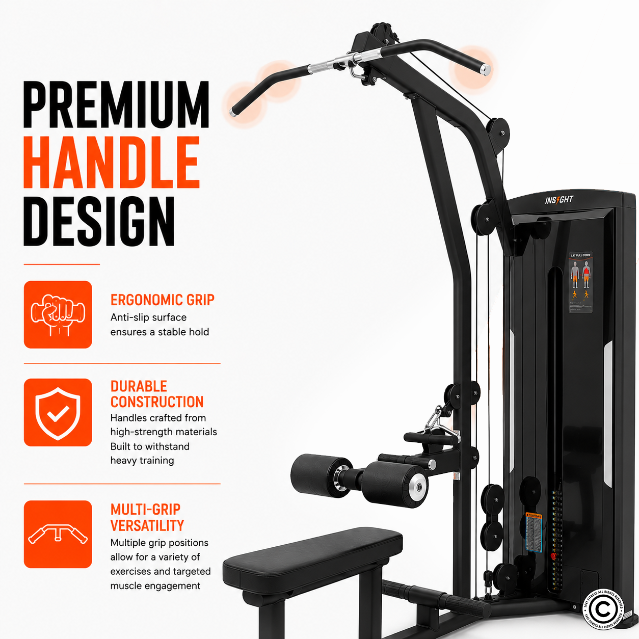 Insight Fitness Lat Pull Down and Mid Row - SA026