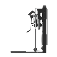Black gym machine on a white background