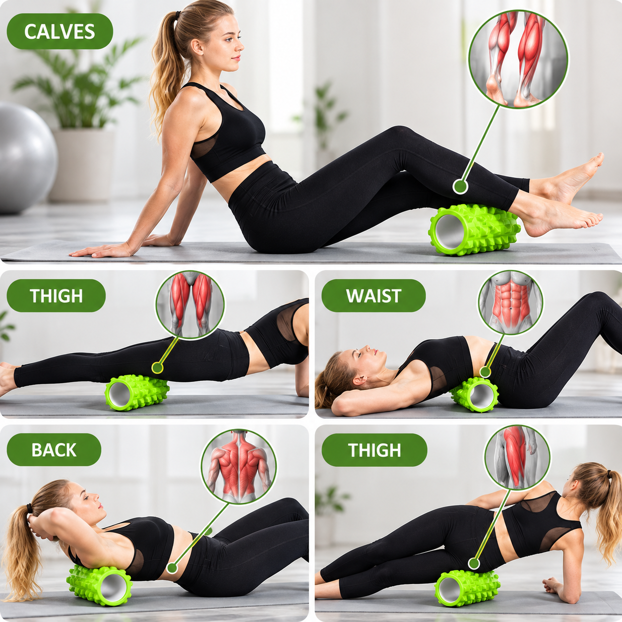 1441 Fitness - أسطوانة إسفنجية - طول 32 سم