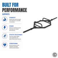 Thumbnail for 1441 Fitness Hex Trap Bar with Collars - Matt Black