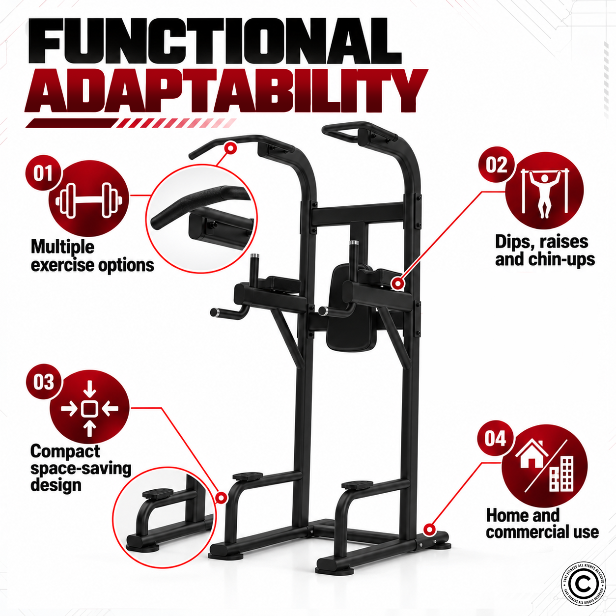 Insight Fitness Vertical Knee Rise / Dip - DR008