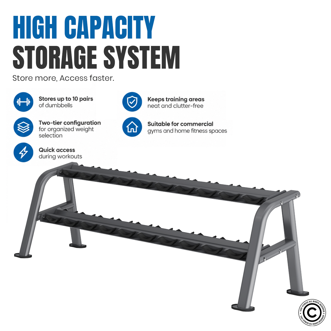 Insight Fitness Commercial Dumbbell Rack - DR032